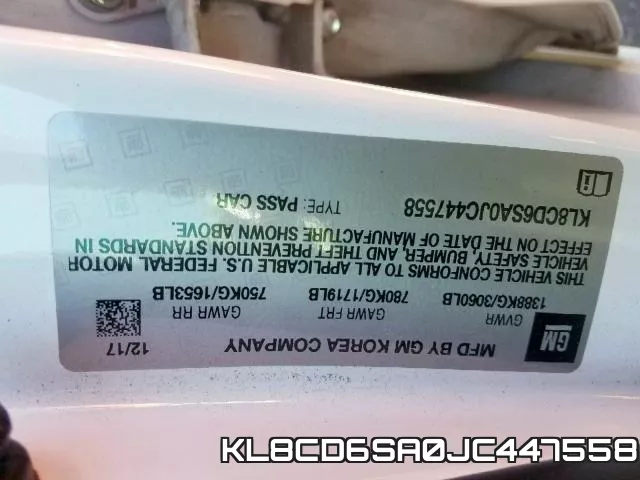 KL8CD6SA0JC447558 фото 2