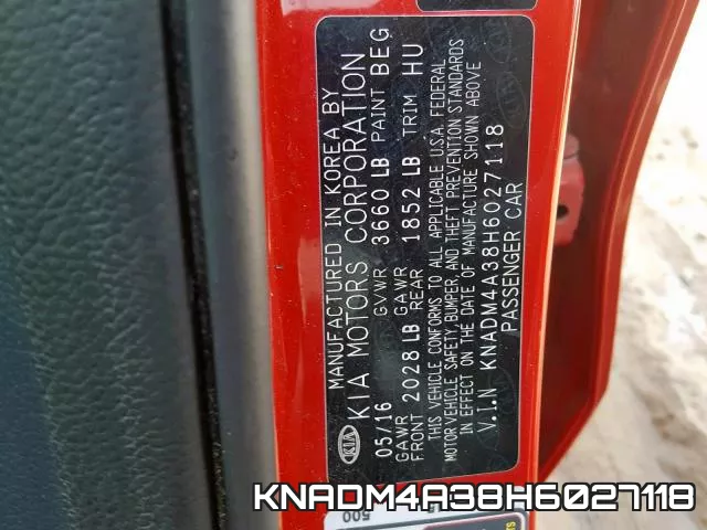 KNADM4A38H6027118 фото 2