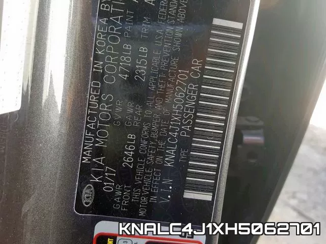 KNALC4J1XH5062701 фото 2