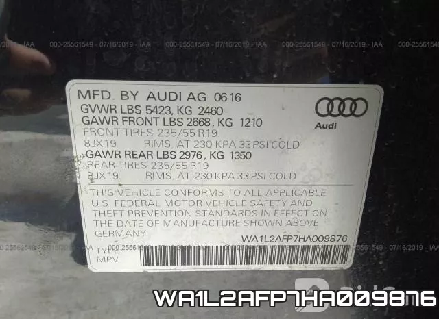 WA1L2AFP7HA009876 фото 10