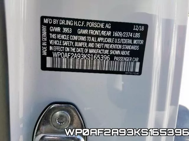 WP0AF2A93KS165396 фото 2