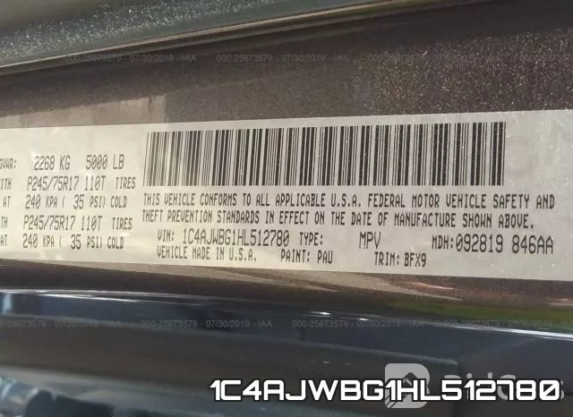 1C4AJWBG1HL512780 фото 9