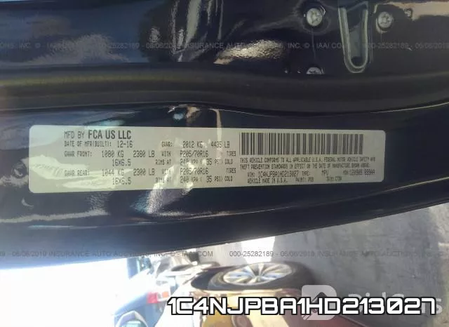 1C4NJPBA1HD213027 фото 10