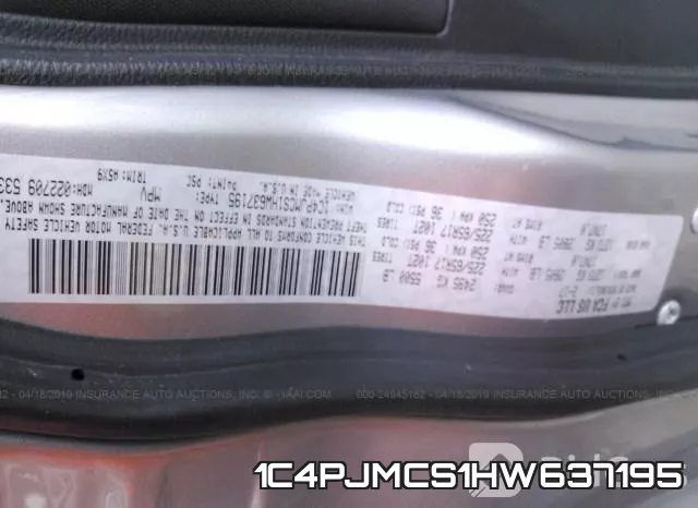 1C4PJMCS1HW637195 фото 10
