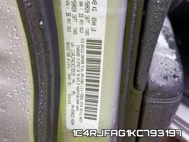 1C4RJFAG1KC793197 фото 2