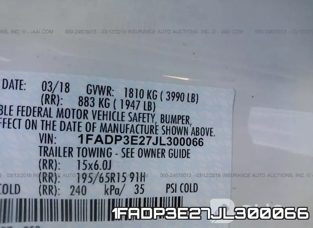 1FADP3E27JL300066 фото 10