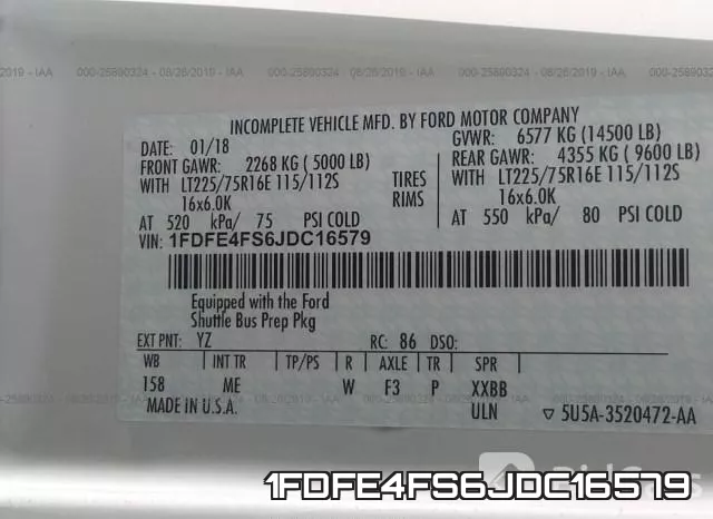 1FDFE4FS6JDC16579 фото 9
