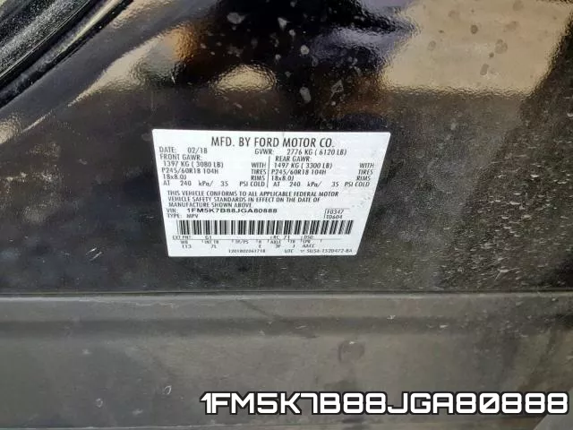 1FM5K7B88JGA80888 фото 2