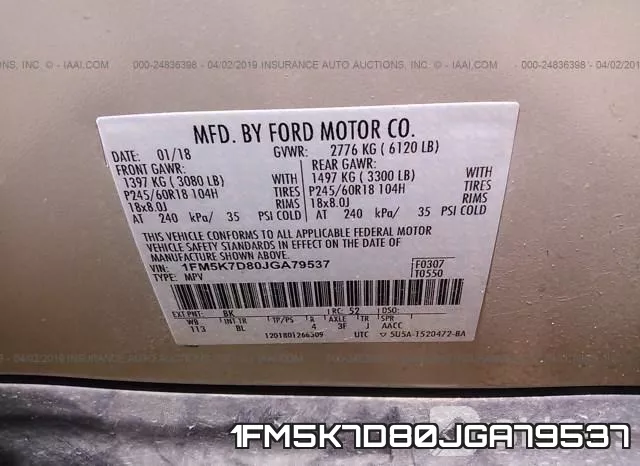 1FM5K7D80JGA79537 фото 10