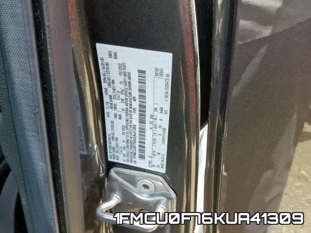 1FMCU0F76KUA41309 фото 2