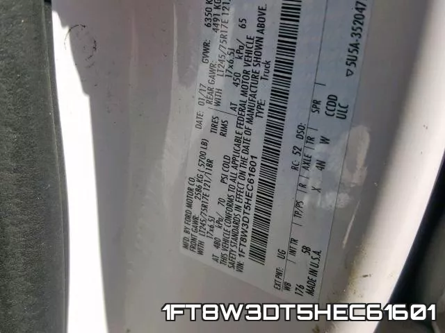 1FT8W3DT5HEC61601 фото 2