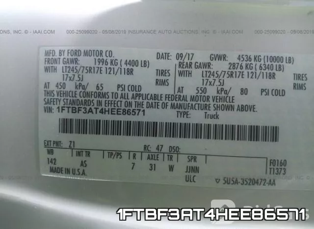 1FTBF3AT4HEE86571 фото 10