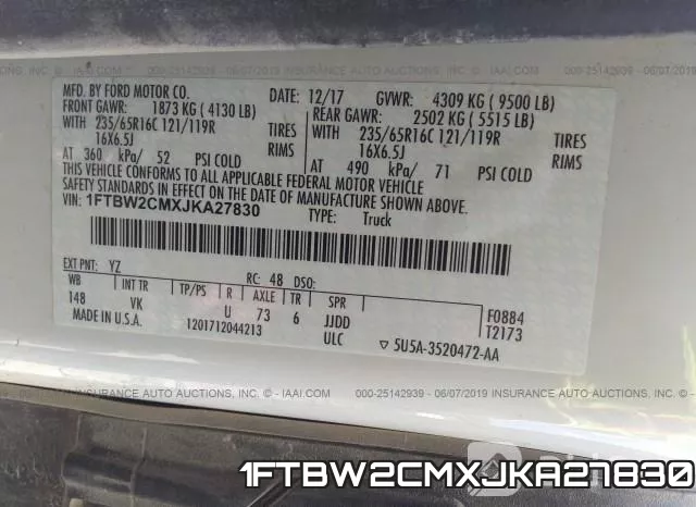 1FTBW2CMXJKA27830 фото 10