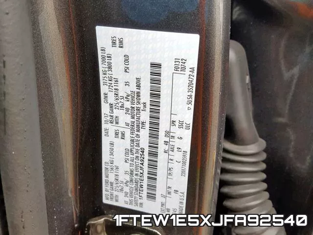 1FTEW1E5XJFA92540 фото 2