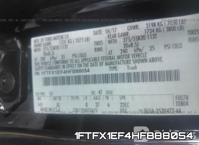 1FTFX1EF4HFB88054 фото 10