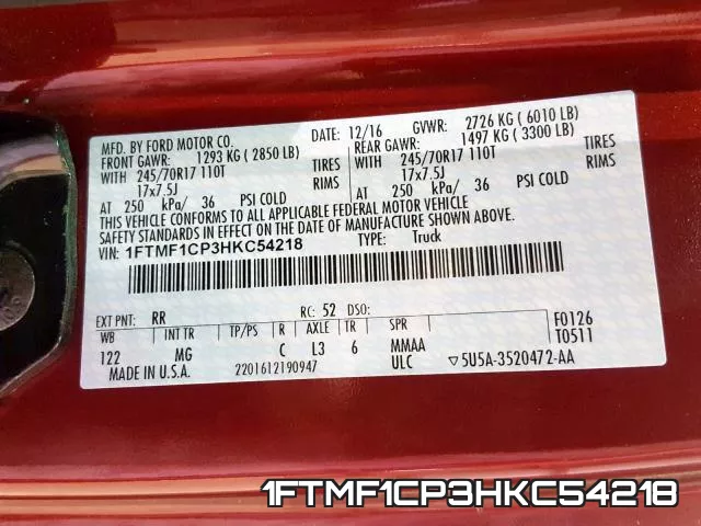 1FTMF1CP3HKC54218 фото 2