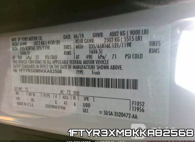 1FTYR3XM8KKA82568 фото 10