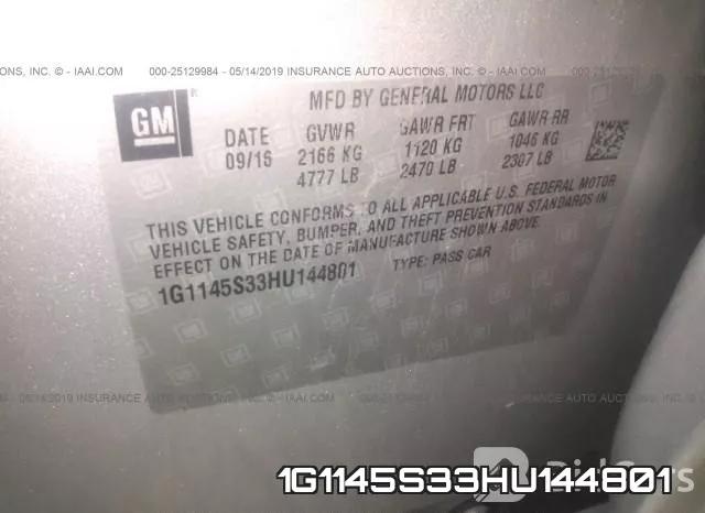 1G1145S33HU144801 фото 10