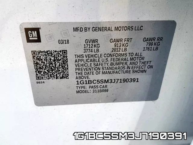 1G1BC5SM3J7190391 фото 2