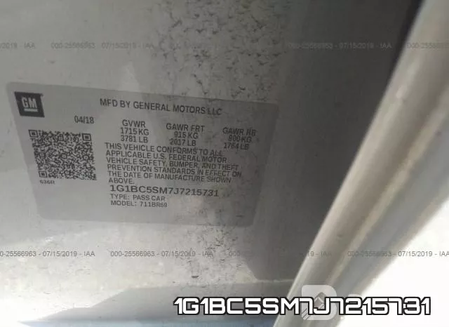 1G1BC5SM7J7215731 фото 10