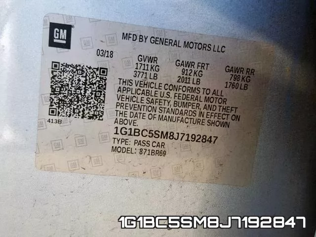 1G1BC5SM8J7192847 фото 2
