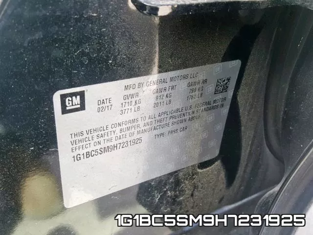 1G1BC5SM9H7231925 фото 2