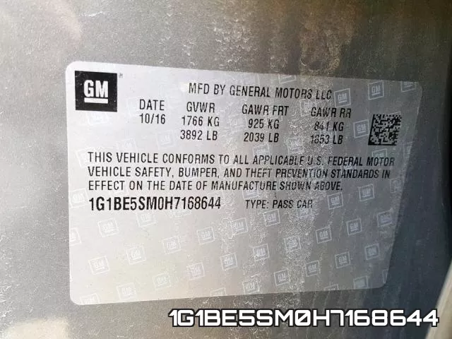 1G1BE5SM0H7168644 фото 2