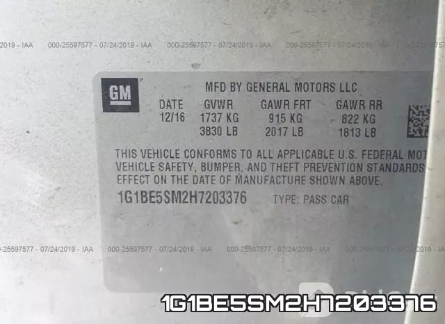1G1BE5SM2H7203376 фото 10