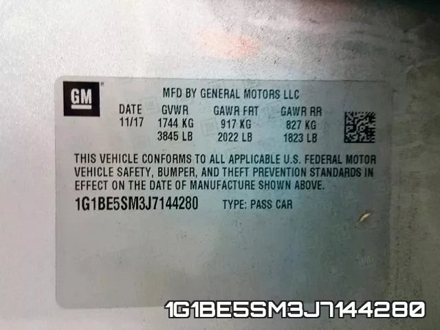 1G1BE5SM3J7144280 фото 2