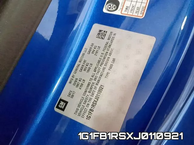 1G1FB1RSXJ0110921 фото 2