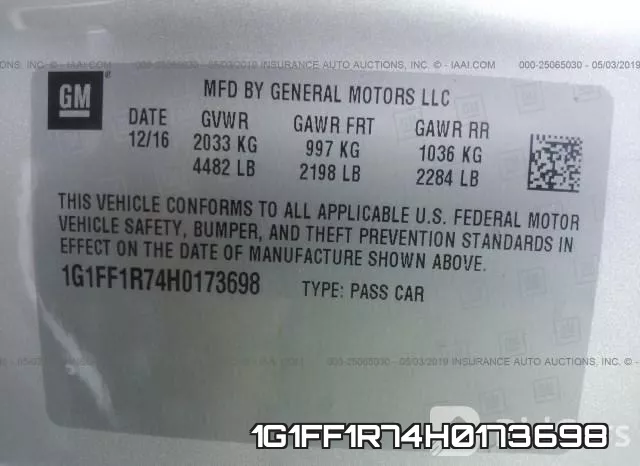 1G1FF1R74H0173698 фото 10