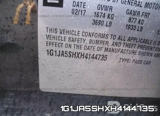 1G1JA5SHXH4144735 фото 9
