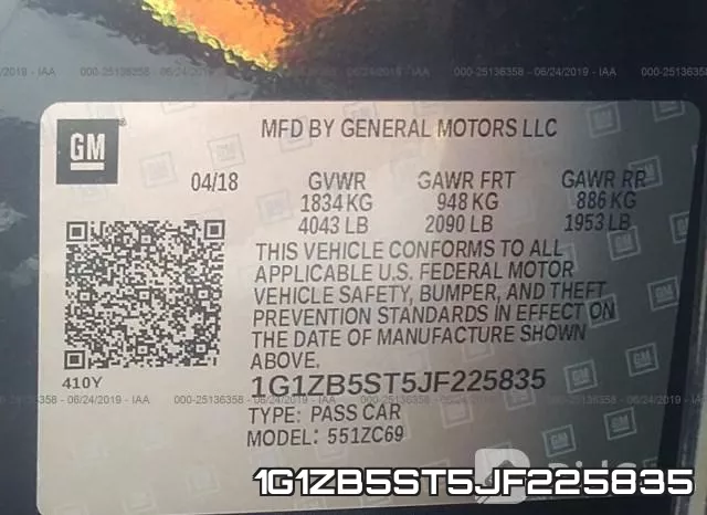 1G1ZB5ST5JF225835 фото 10