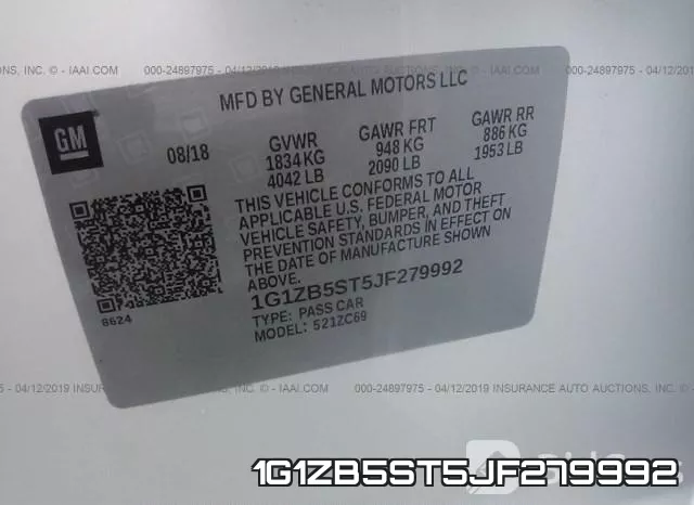 1G1ZB5ST5JF279992 фото 10