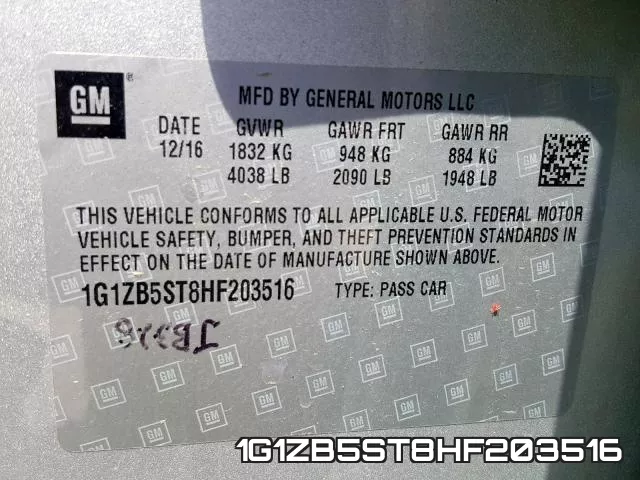 1G1ZB5ST8HF203516 фото 2