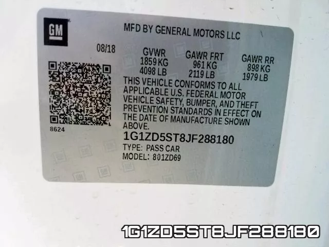 1G1ZD5ST8JF288180 фото 2