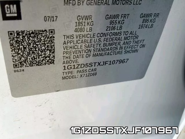 1G1ZD5STXJF107967 фото 2