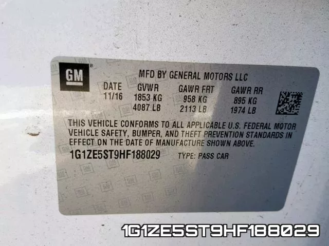 1G1ZE5ST9HF188029 фото 2