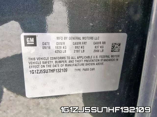 1G1ZJ5SU7HF132109 фото 2