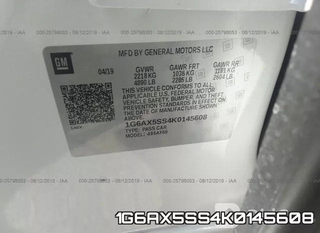 1G6AX5SS4K0145608 фото 10