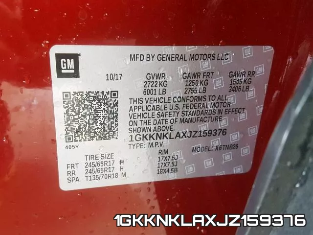 1GKKNKLAXJZ159376 фото 2