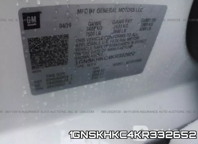 1GNSKHKC4KR332652 фото 10