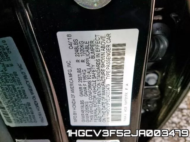 1HGCV3F52JA003479 фото 2
