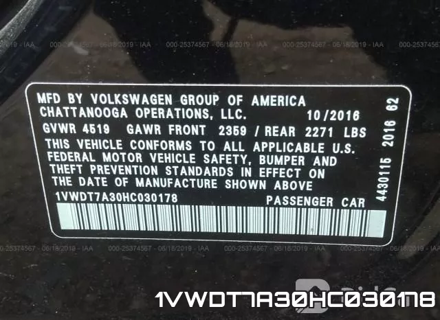 1VWDT7A30HC030178 фото 10