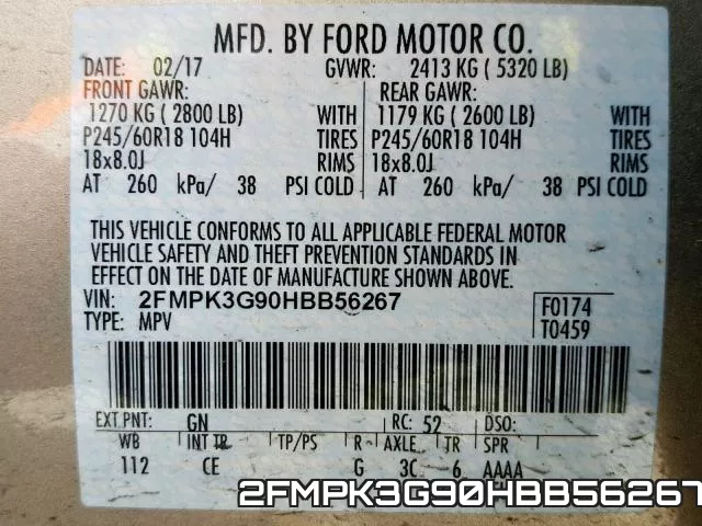 2FMPK3G90HBB56267 фото 2