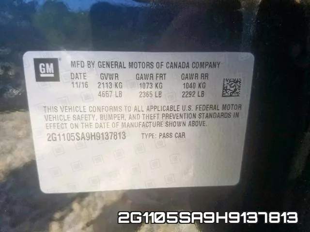 2G1105SA9H9137813 фото 2
