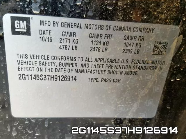 2G1145S37H9126914 фото 2