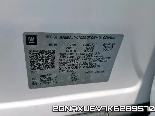2GNAXUEV7K6289570 фото 2