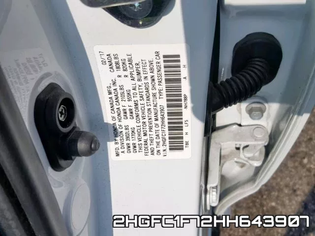 2HGFC1F72HH643907 фото 2