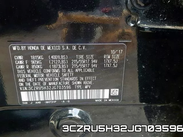 3CZRU5H32JG703596 фото 2
